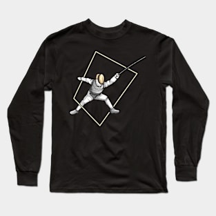 Performing A Flèche Or Riposte At Fencing Long Sleeve T-Shirt